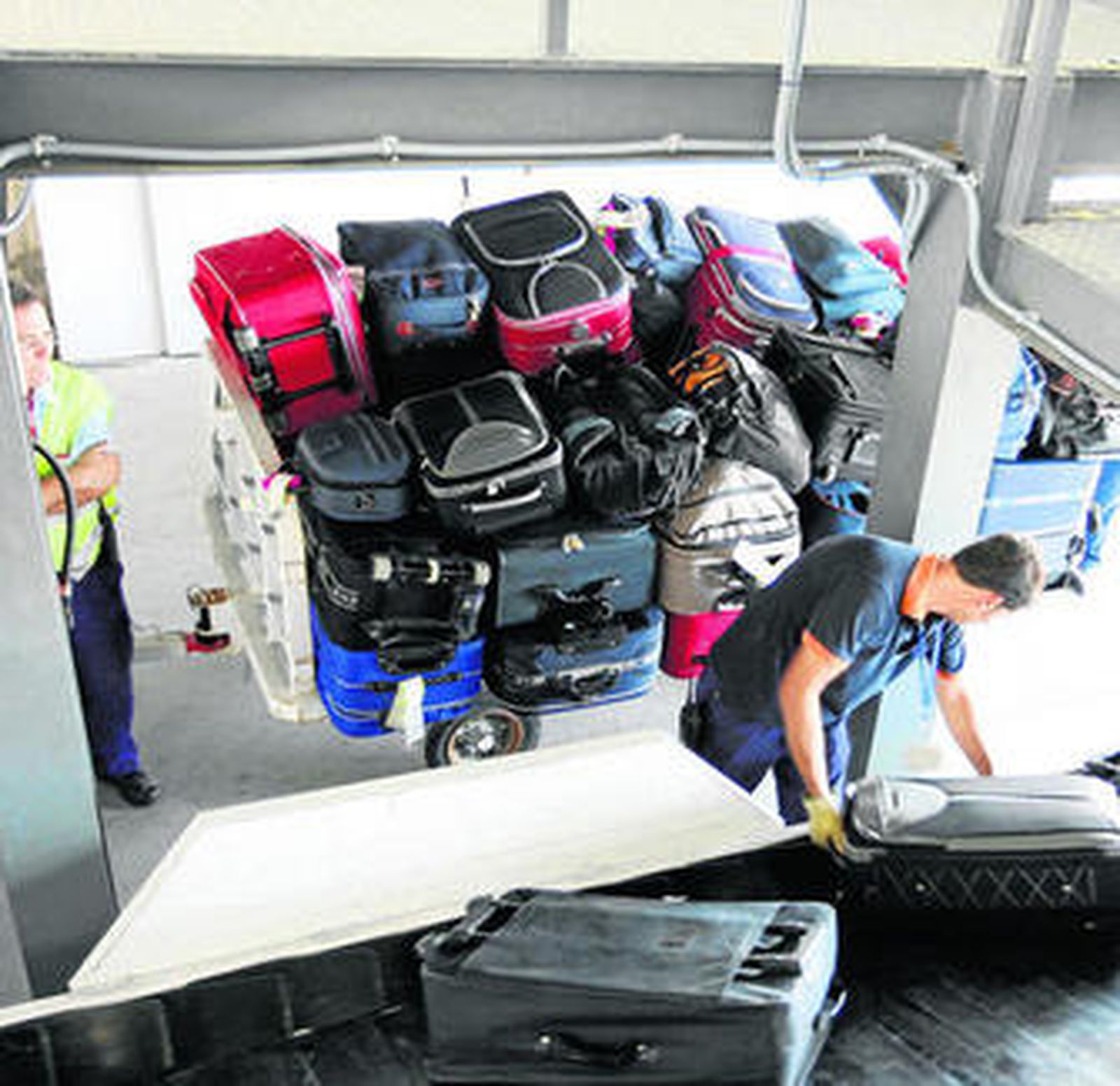Imagen del sistema de control de mercancías del aeropuerto.