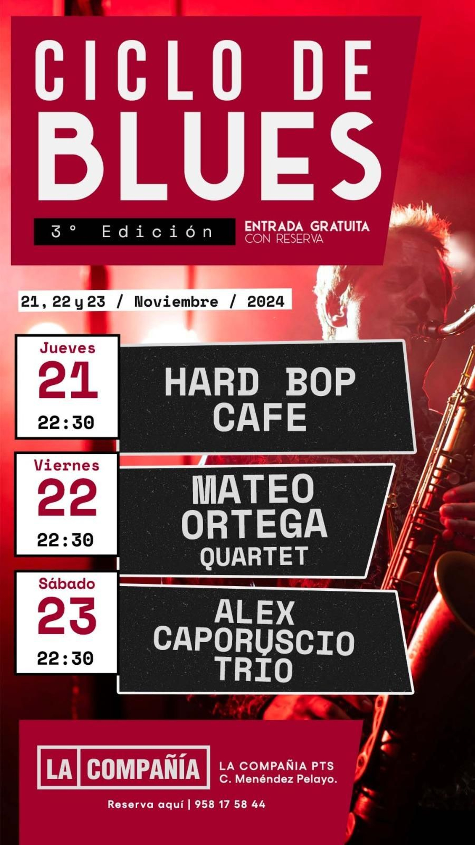 Cartel oficial de la programación de conciertos de La Compañía.