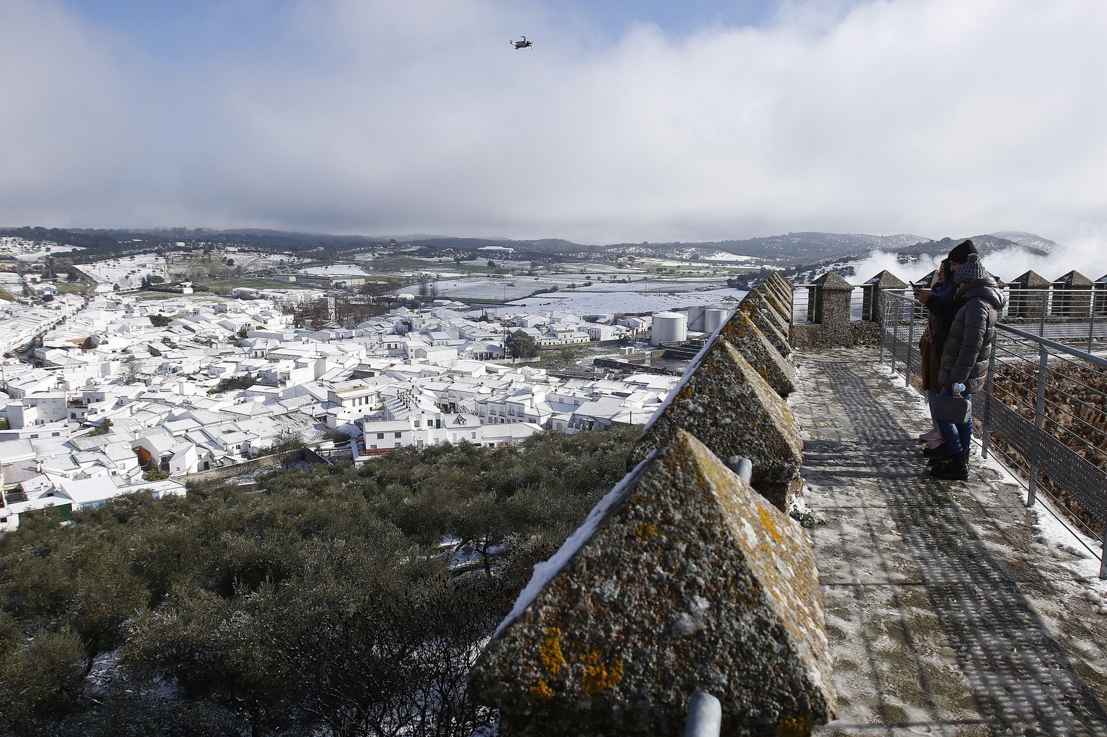 Nieva en la Sierra Norte de Sevilla