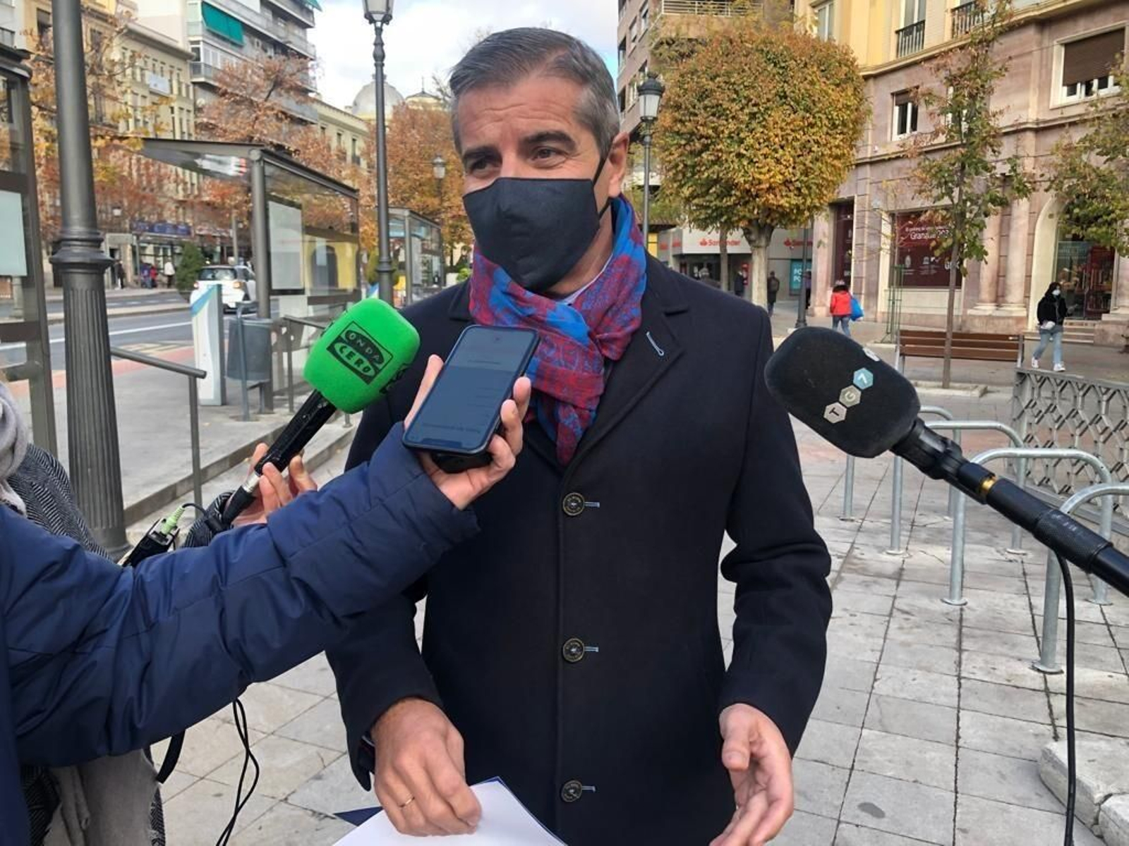 César Díaz, durante la rueda de prensa de esta mañana.
