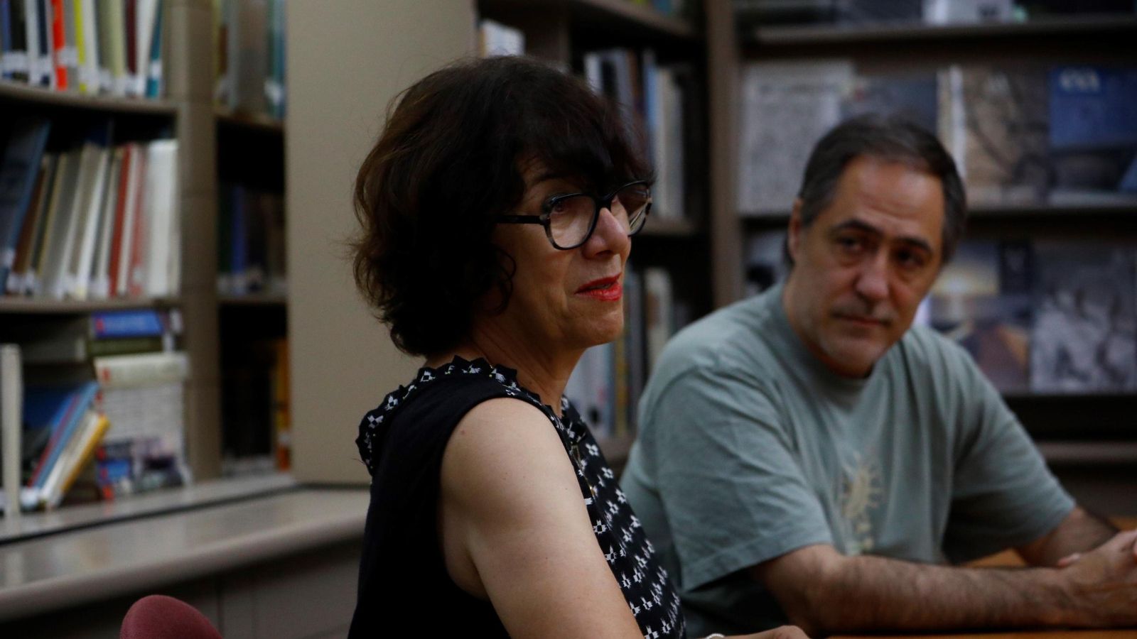 Ana Zamorano y Curro Crespo, durante en encuentro cultural.