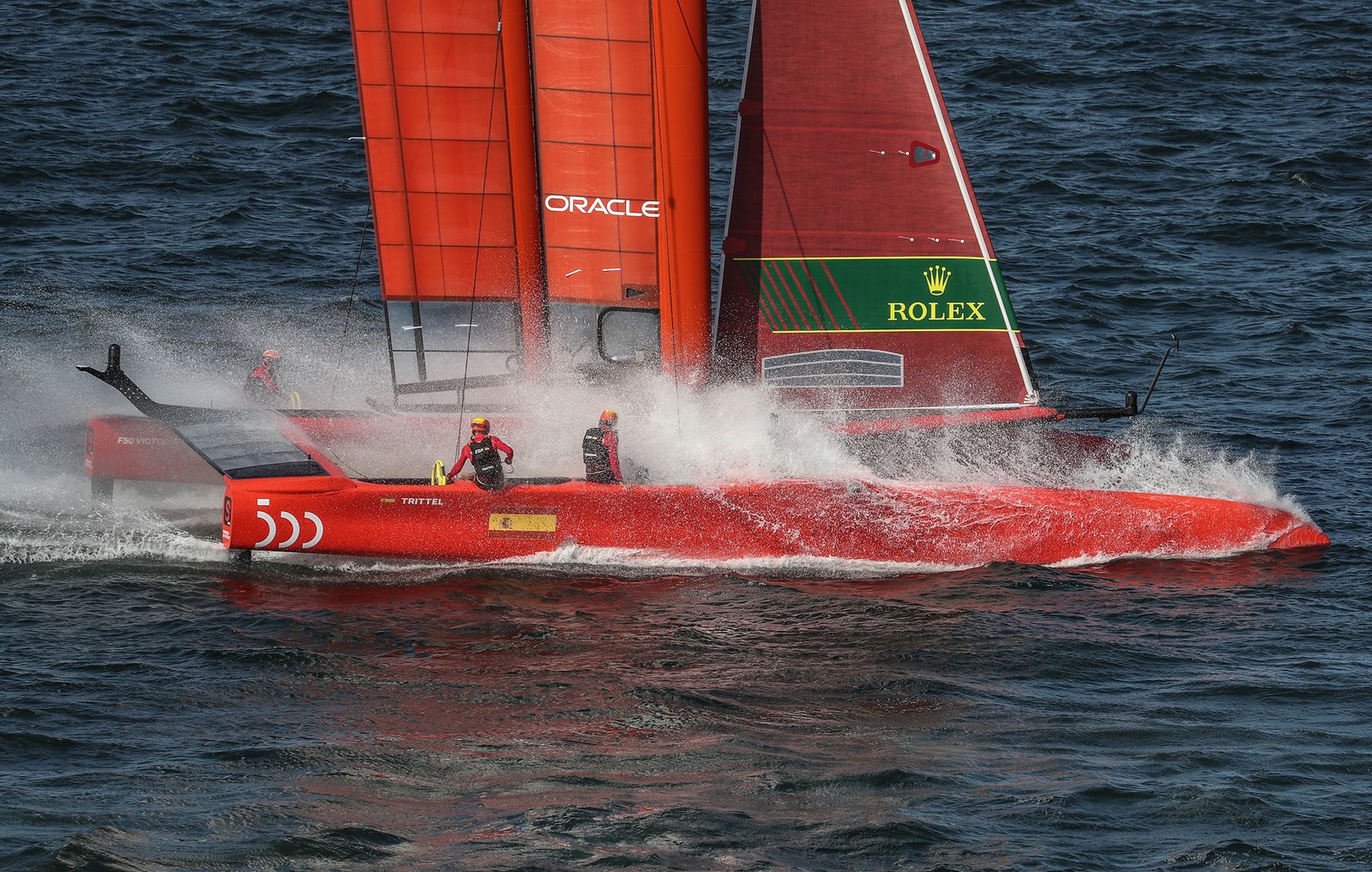 Imagen del barco español en la competición de SailGP.