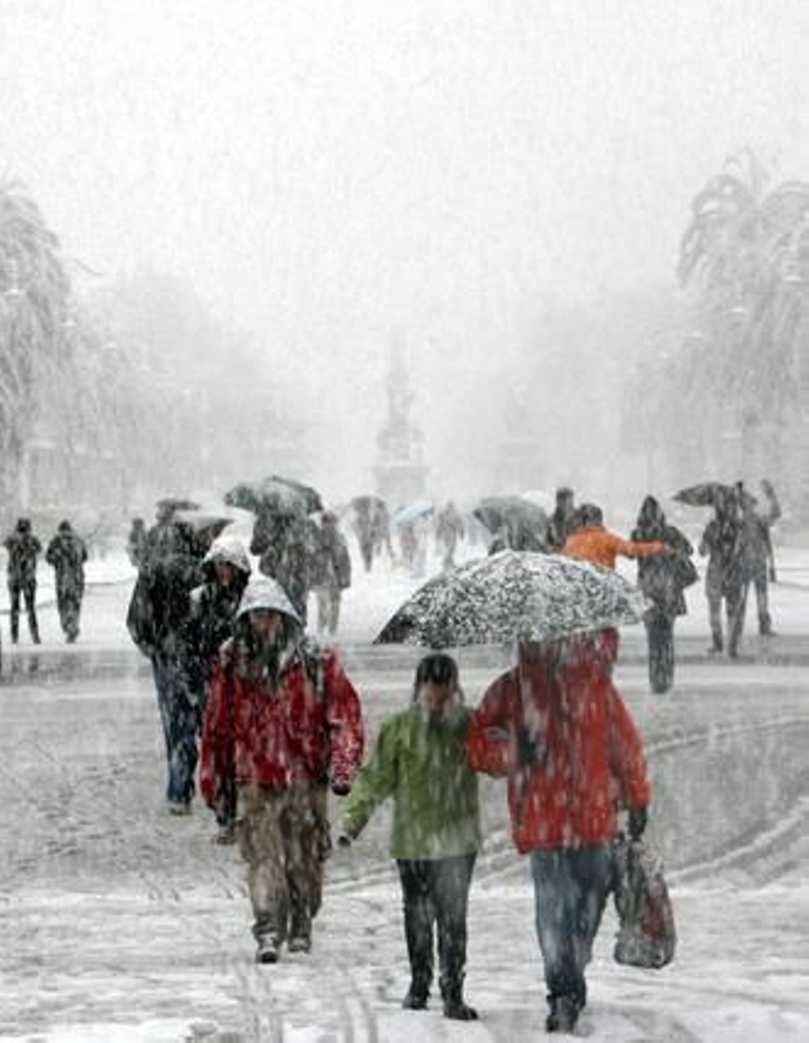 Una intensa nevada cubre Barcelona y a casi toda Cataluña. /EFE · AFP Photo · Reuters