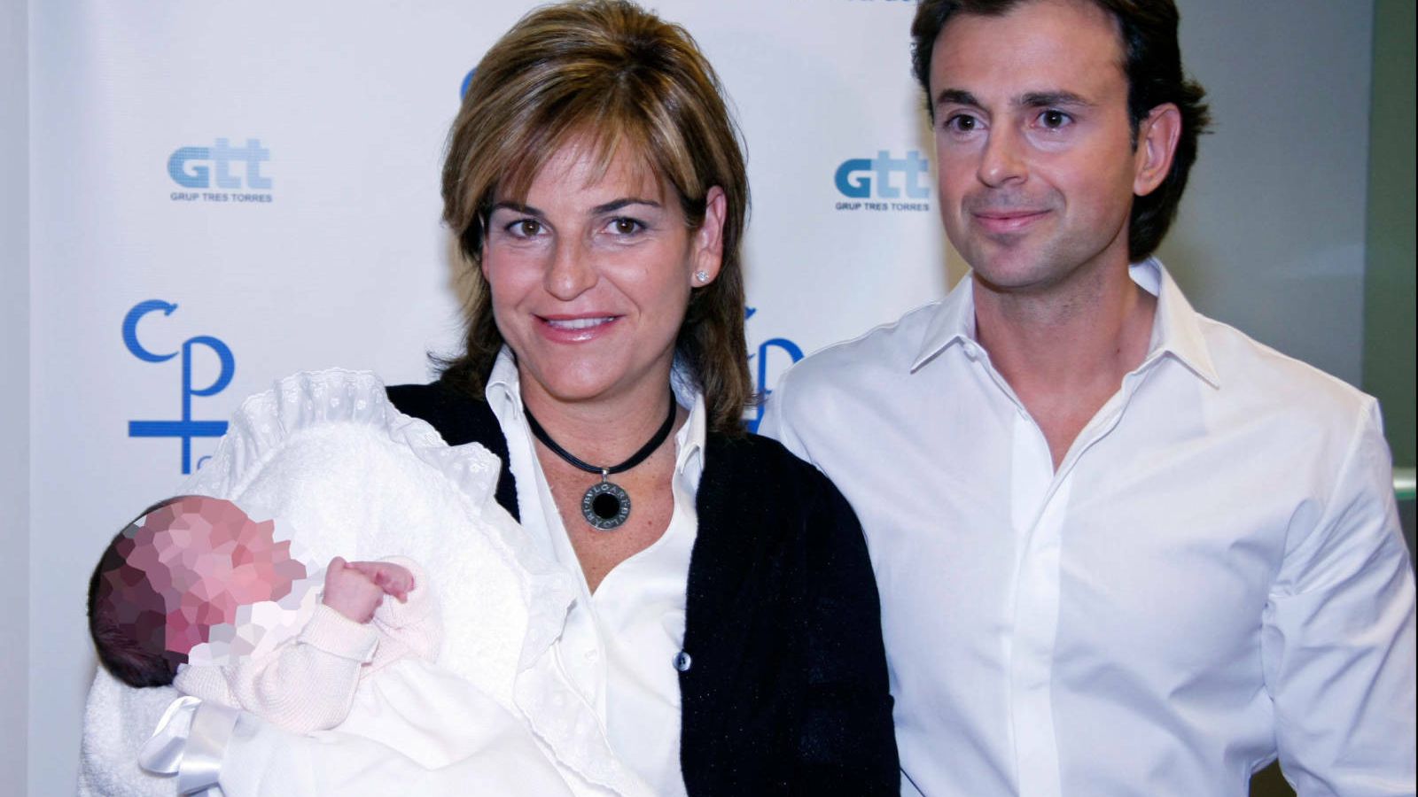 La ex pareja, tras nacer su primera hija, Arantxa, que ahora tiene 9 años.