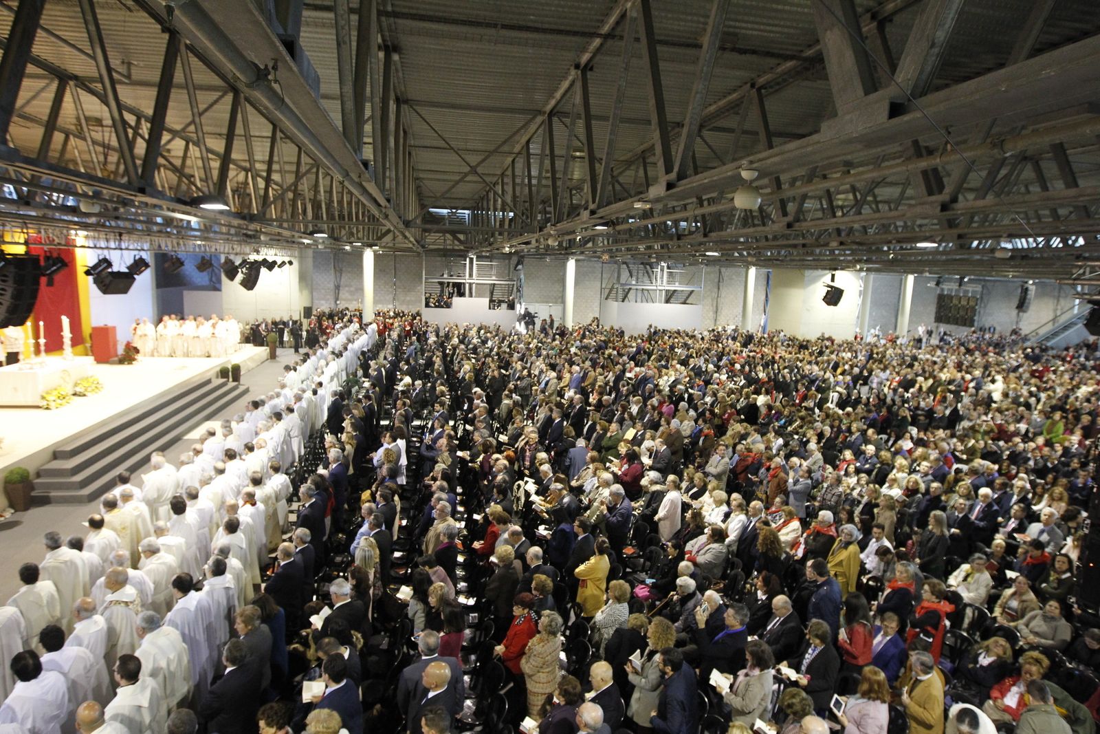 Más de 6.000 personas acudieron a la celebración de la ceremonia de beatificación de 115 Mártires en el Palacio de Congresos de Aguadulce el pasado mes de marzo.