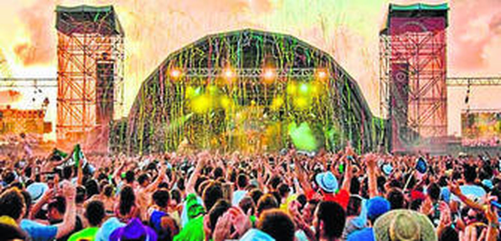 Imagen retrospectiva de un concierto del festival Arenal Sound.