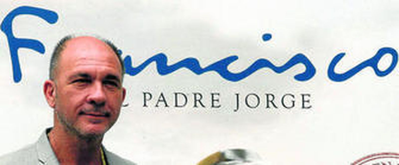 El actor Darío Grandinetti, ante el cartel de la película 'Francisco. El Padre Jorge'.