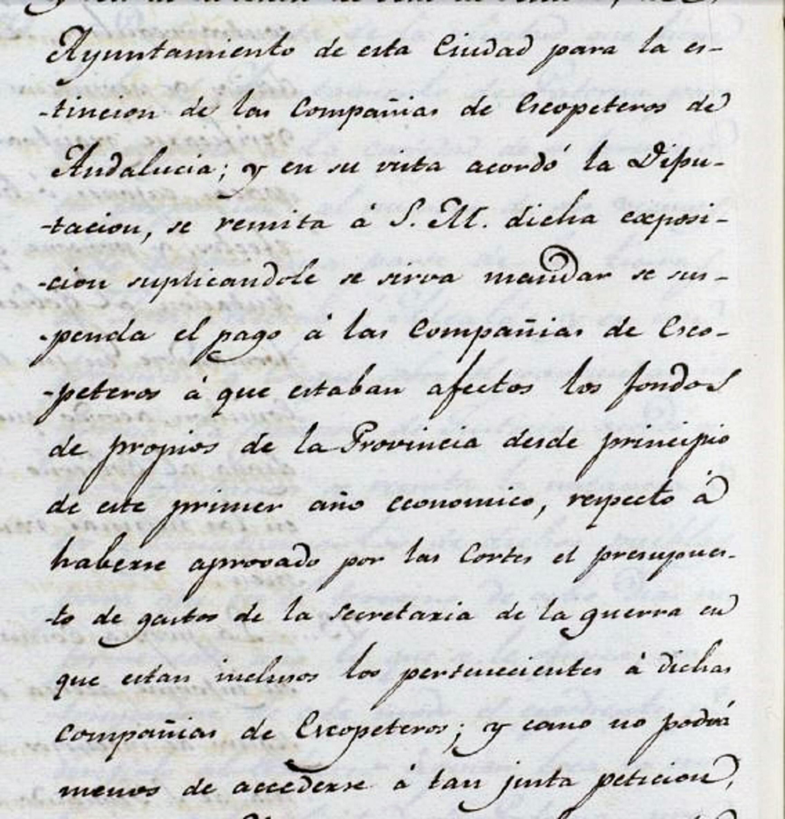 Extracto propuesta de extinción de los Escopeteros de Getares.