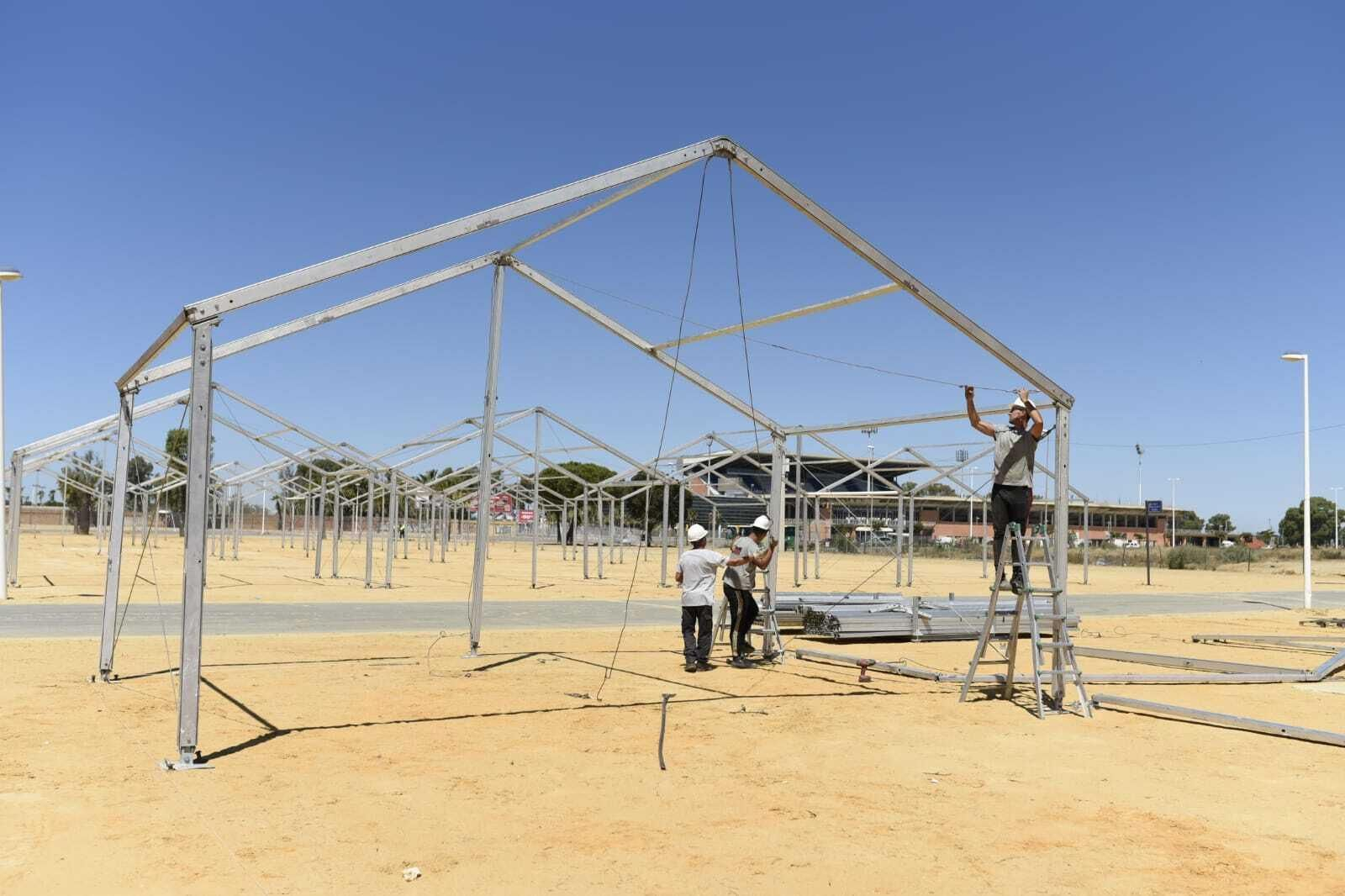 Preparativos para las Fiestas Colombinas.