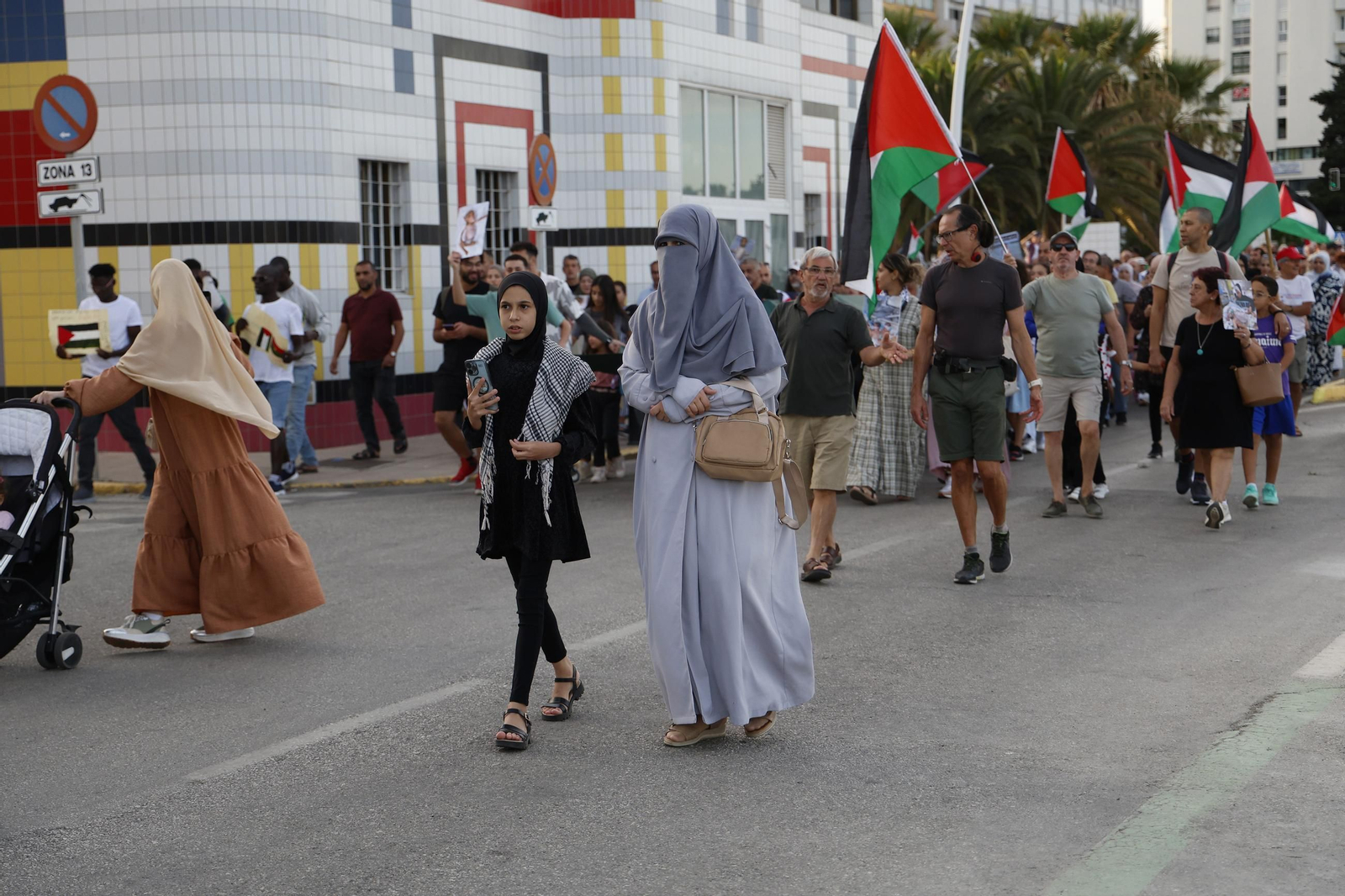 Las fotos de la marcha de apoyo a Palestina en Algeciras