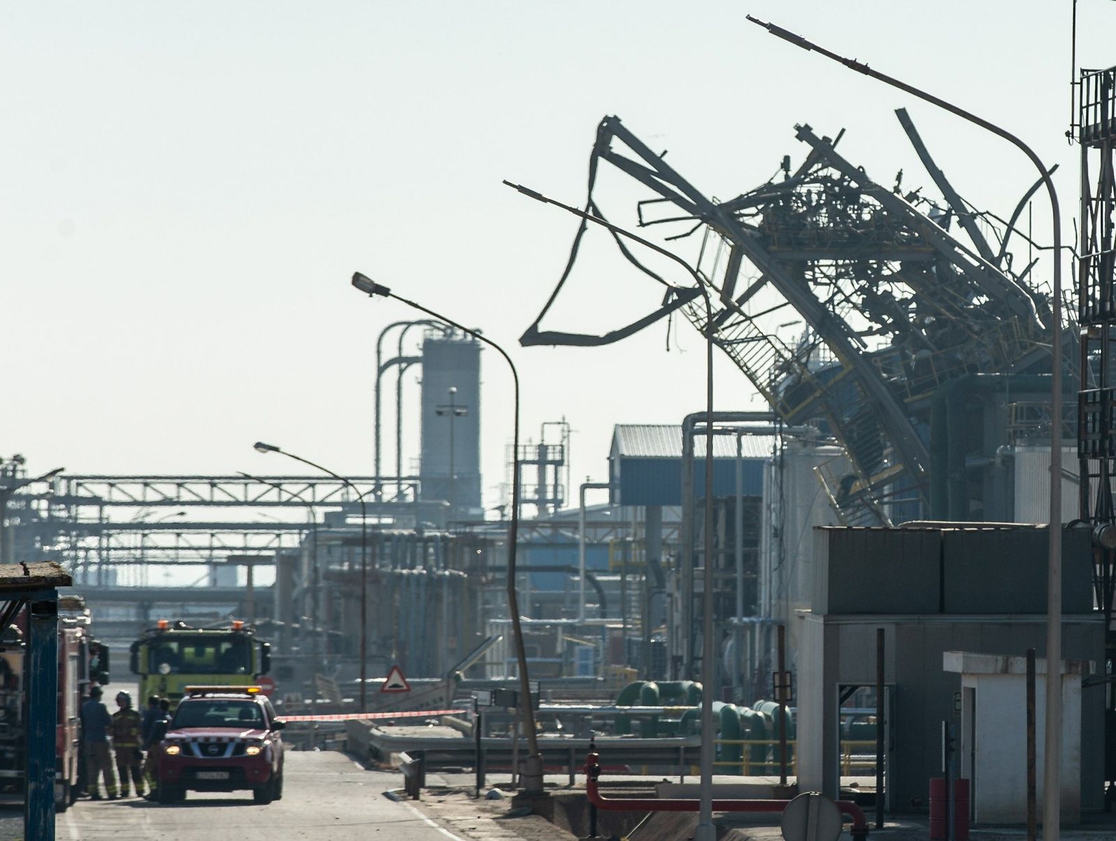 Vista de la planta de Tarragona en la que se produjo la explosión.