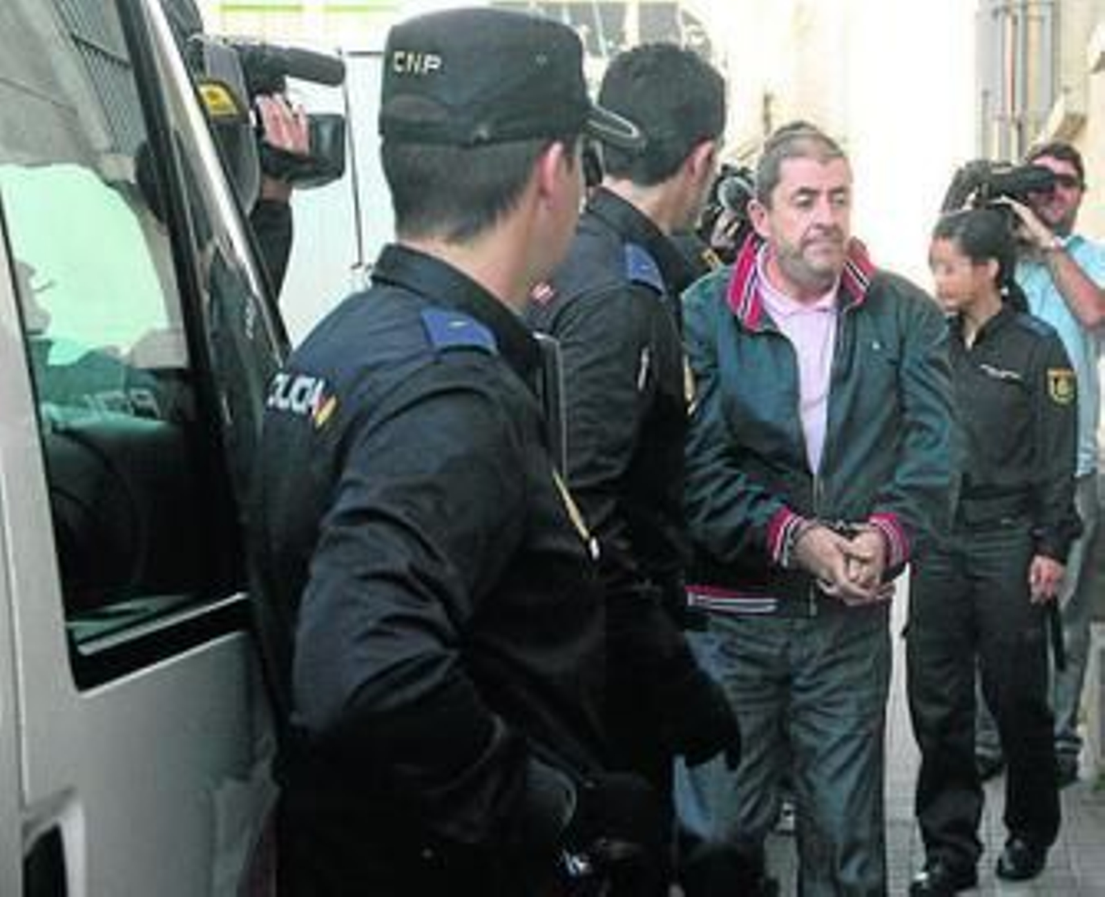 José Manuel Garrido, conducido a las dependencias judiciales para prestar declaración ante la juez, en mayo de 2010.