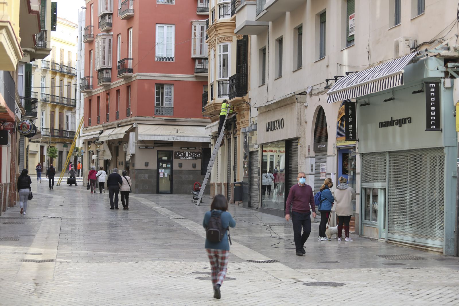 Málaga capital vive el primer día de su nuevo cierre