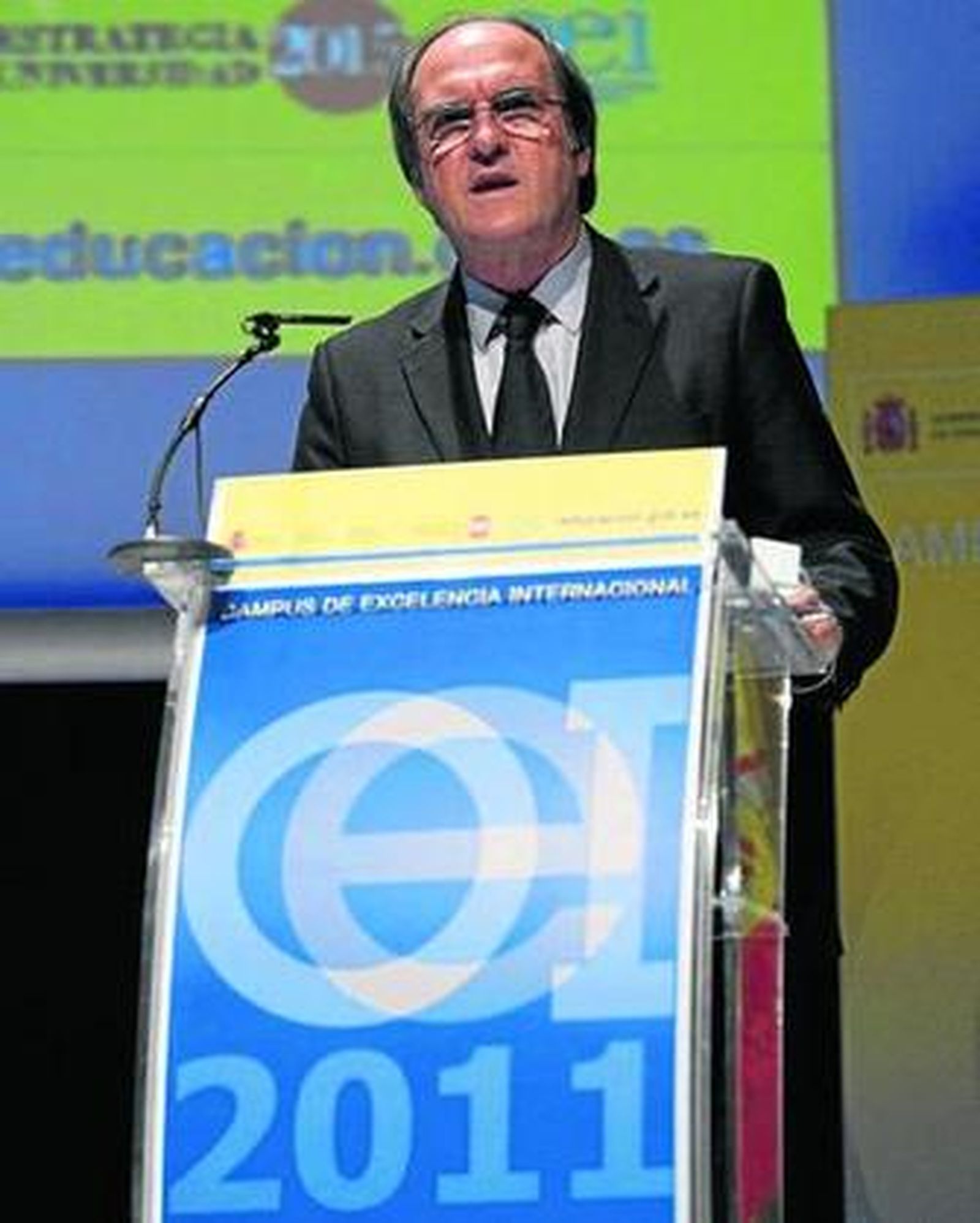 El ministro de Educación, durante su intervención.