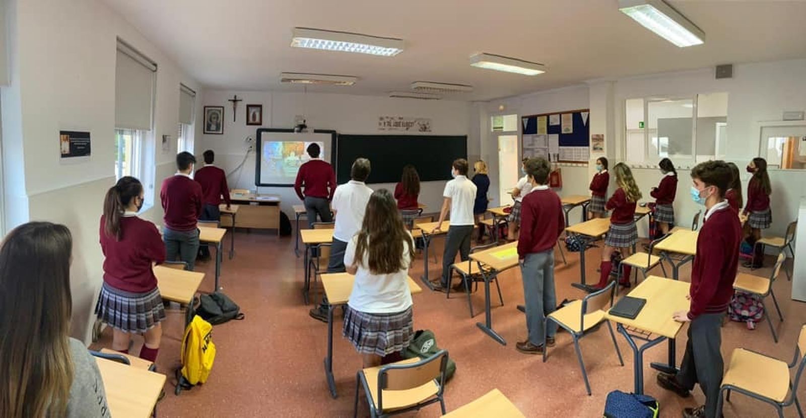 Alumnos de La Salle, durante una clase.