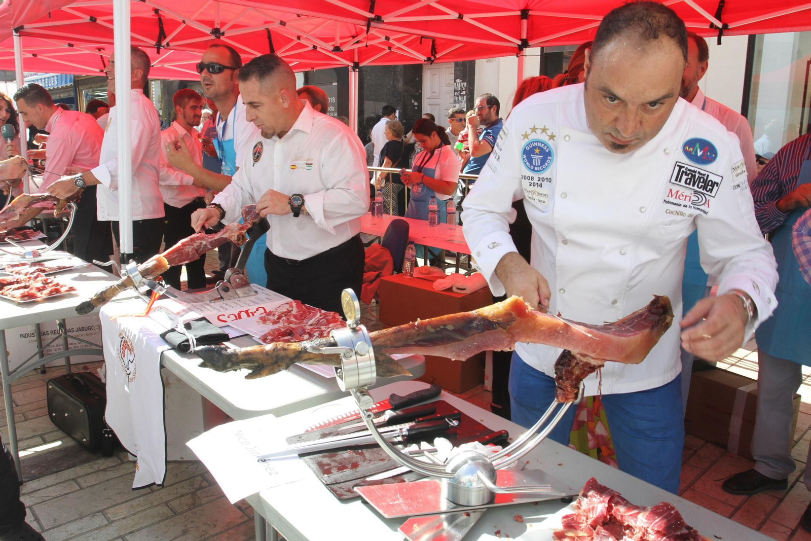 Record Guinnes del bocadillo de jamón mas grande del mundo, en Huelva