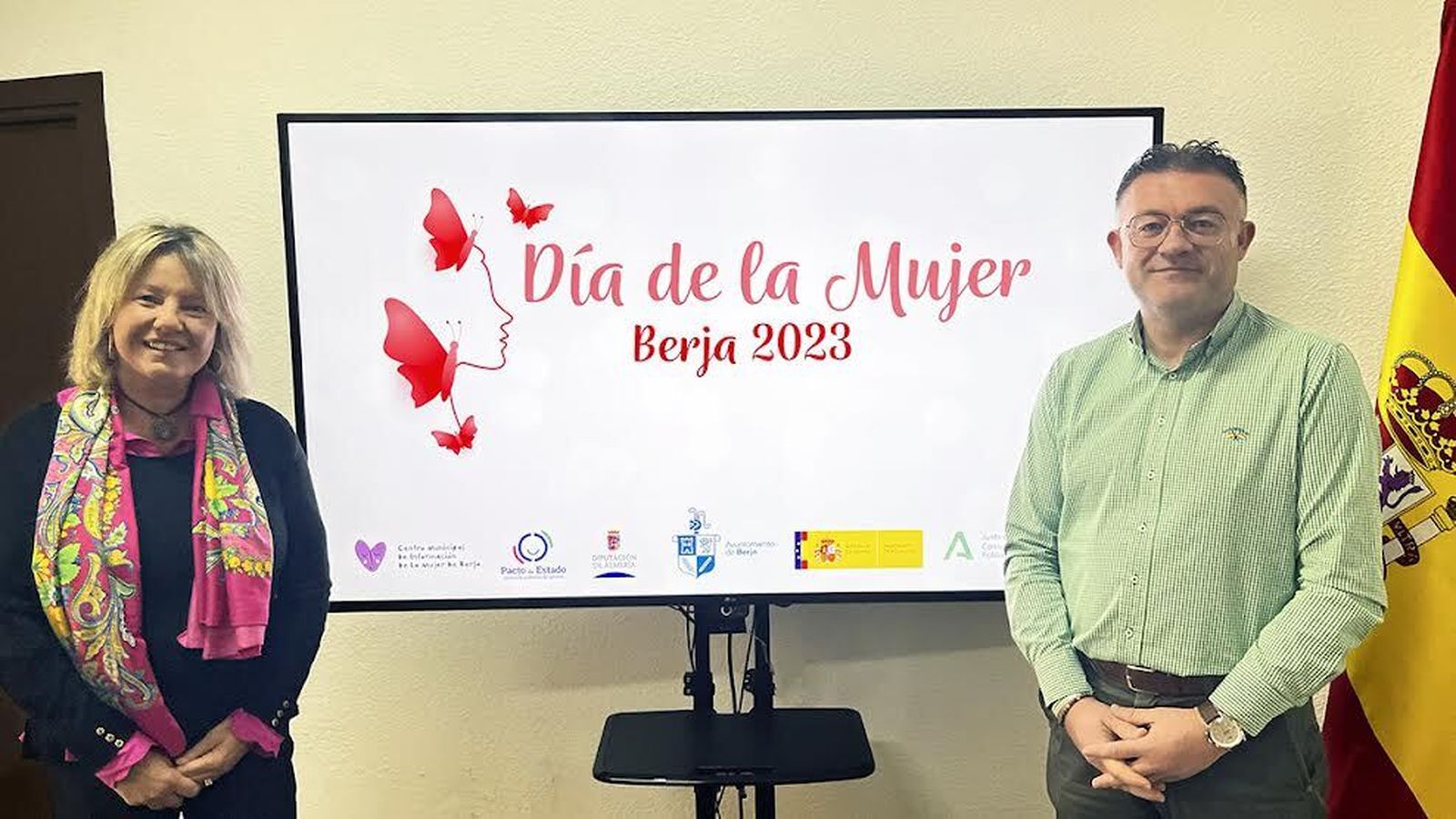 La concejala María Ángeles Sánchez y José Carlos Lupión