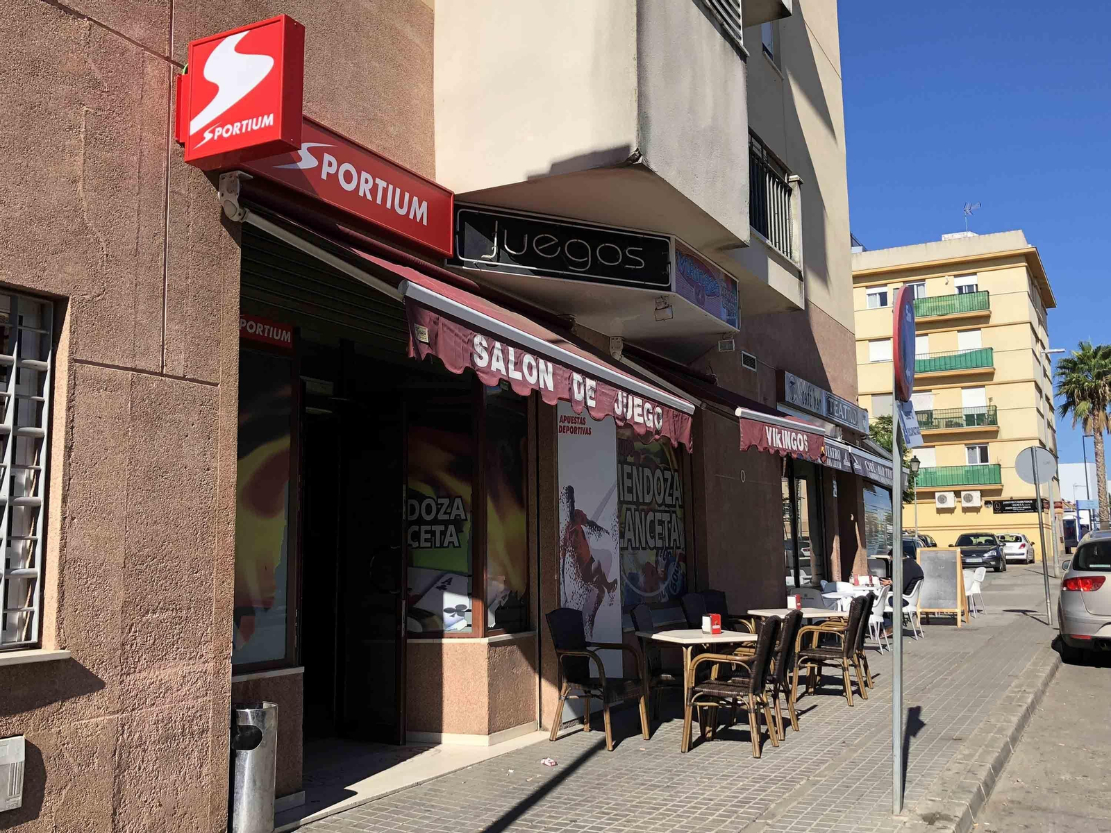 Salón de juego en el que se produjo el atraco.