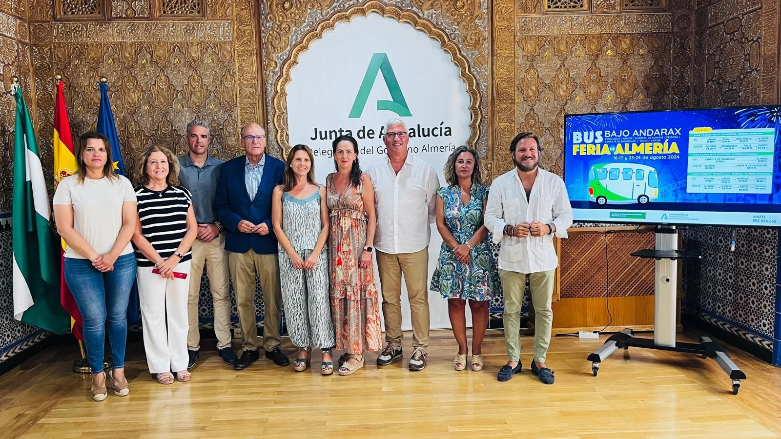 Presentación del Segundo Plan de Transporte Feria de Almería 2024 en la sede de la Delegación.