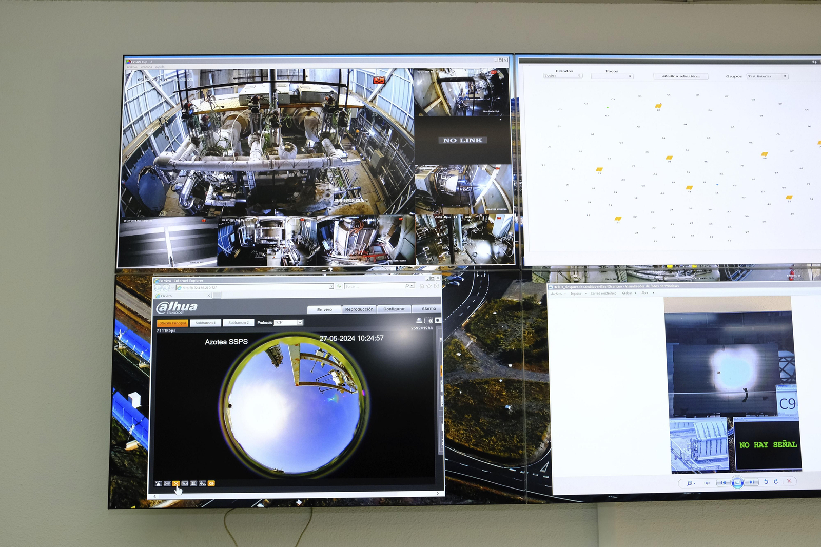 Imágenes de la visita a la Planta Solar de Almería, en Tabernas