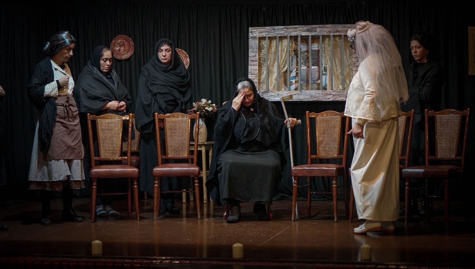 Imágenes del ensayo del grupo de teatro Yerbagüena de Santiago