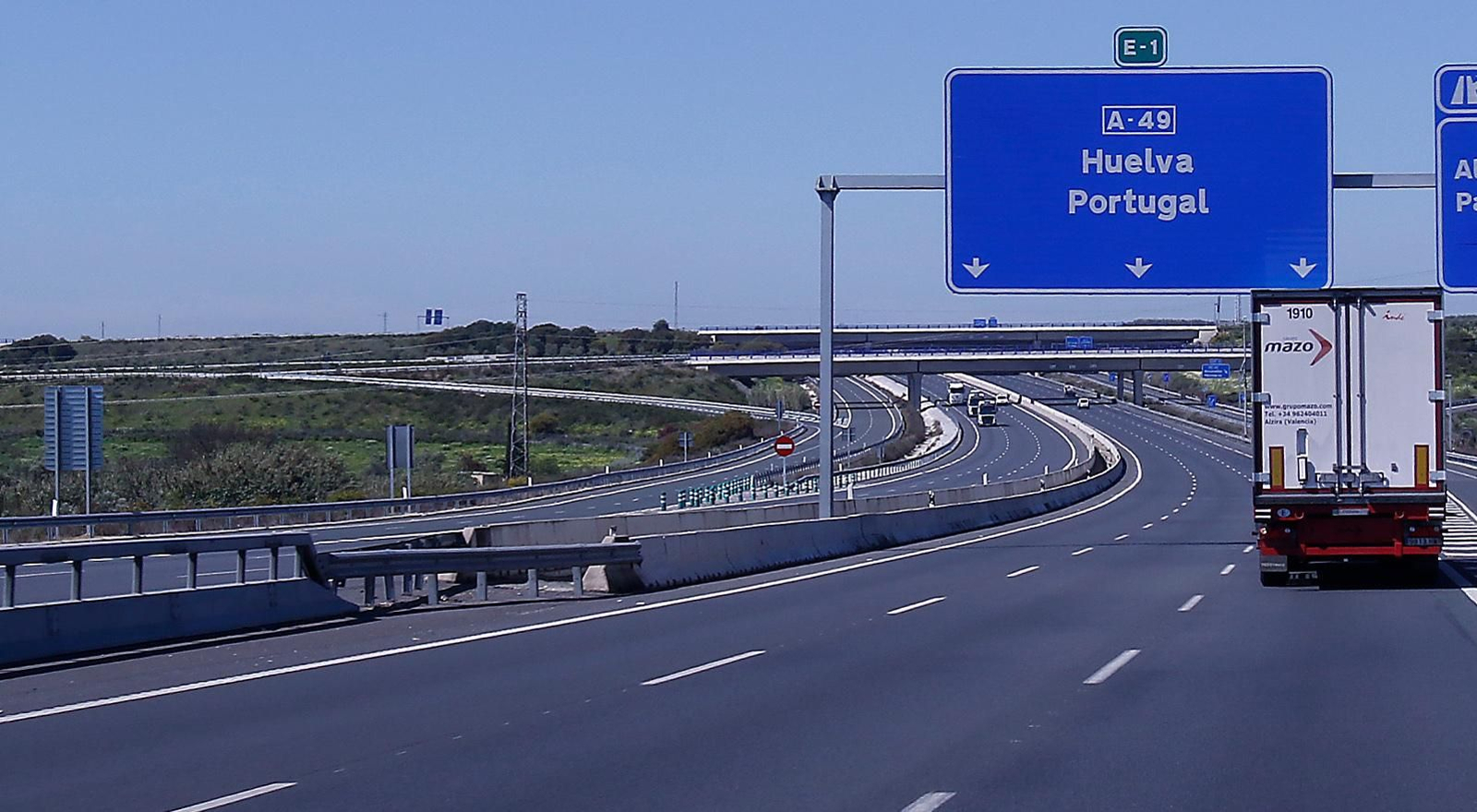 Un tramo de la autovía A-49 en una imagen de archivo