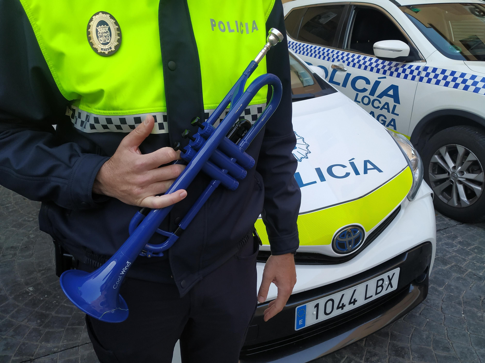La trompeta intervenida en la multitudinaria celebración de San Patricio de la calle Convalecientes.