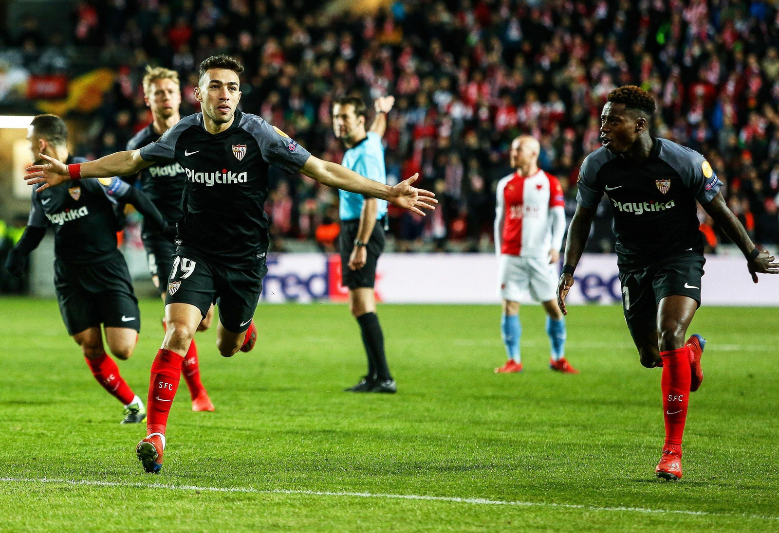 Las imágenes del Slavia de Praga-Sevilla FC