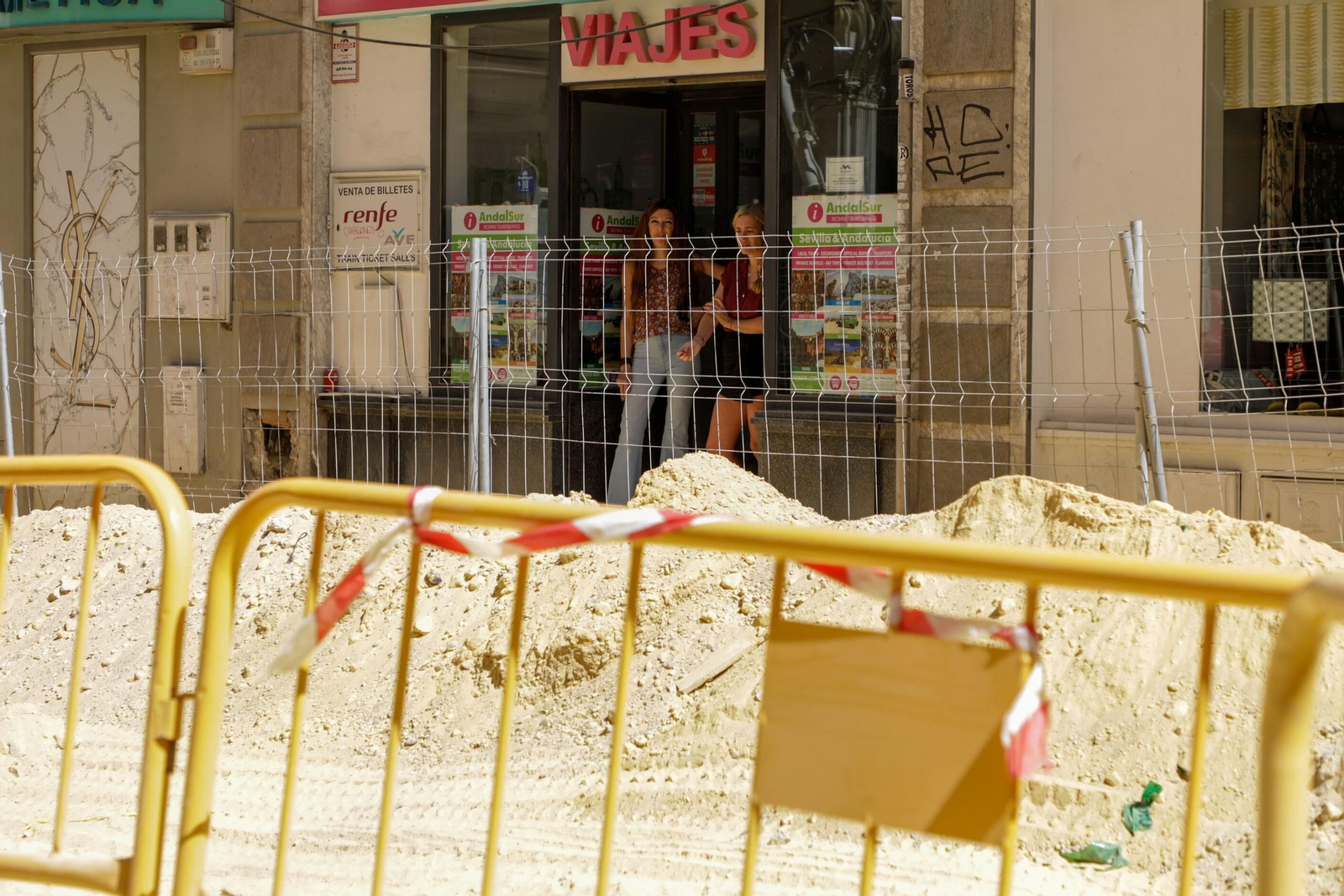 Estado de las obras de la calle Zaragoza.