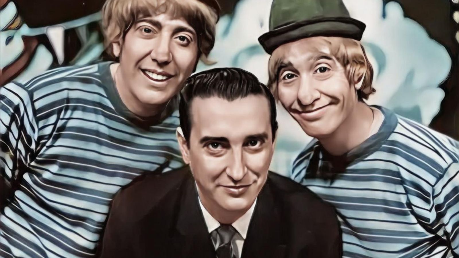 Miliki, Fofó y Gaby en una foto restaurada durante su periplo en Cuba en los años 50