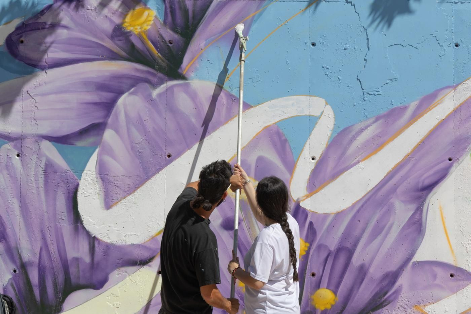 Así ha quedado el mural 'Pintando por Jaén' en el Parque Andrés de Vandelvira