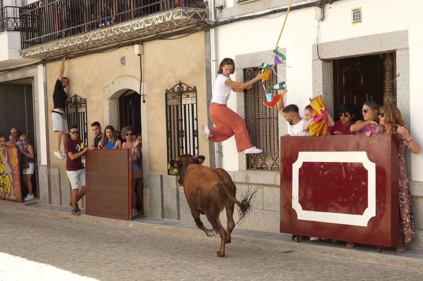 El encierro de vaquillas por Santa Ana El Viso, en imágenes