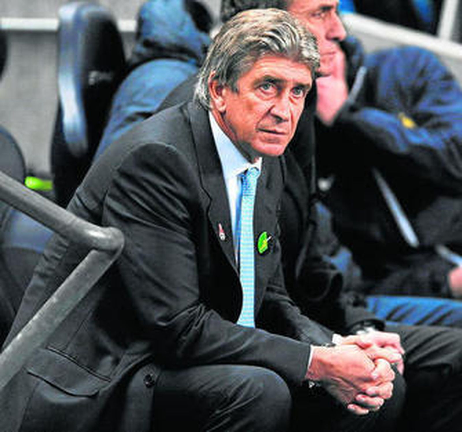 Manuel Pellegrini, en un partido reciente del City.