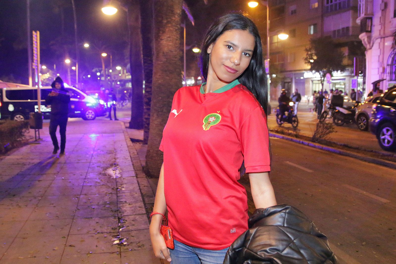 La celebración de la afición marroquí de Almería, en imágenes