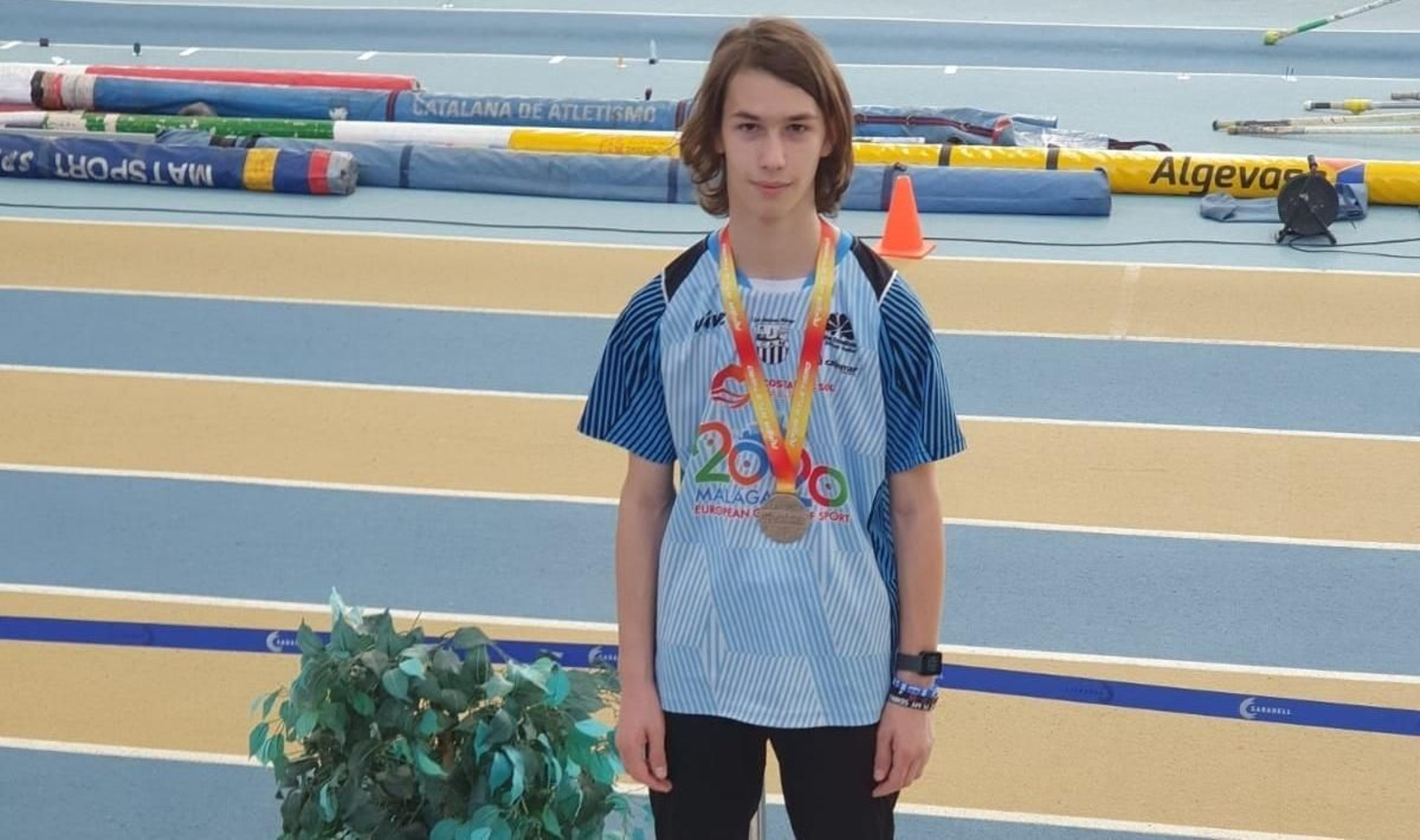 Iván Gálvez, con la medalla de plata.