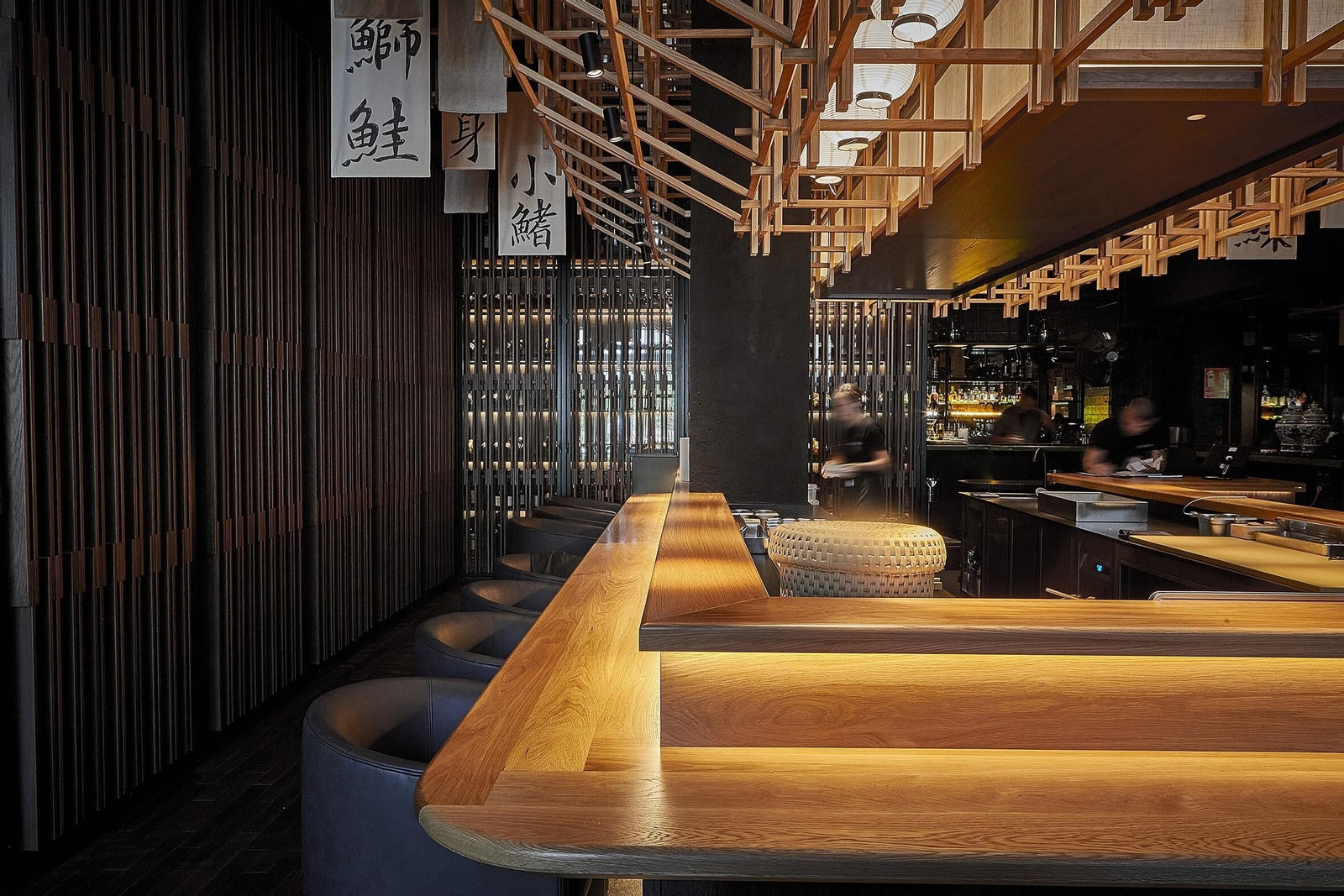 Vista interior de Kemuri, el nuevo restaurante de Dani García