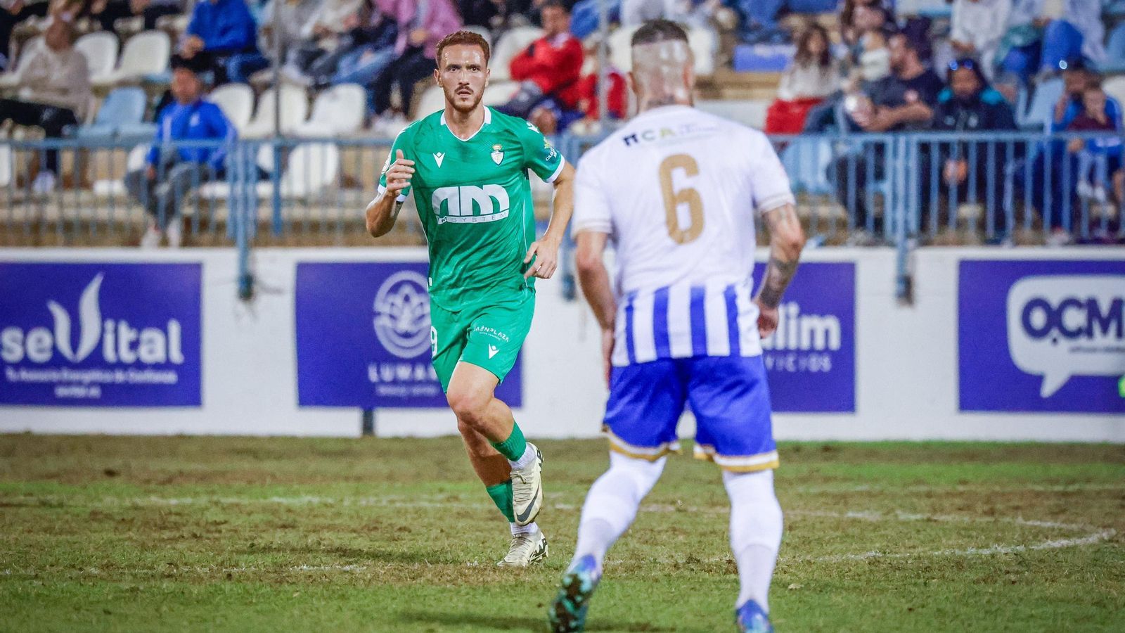 Agus Alonso entró en el terreno de juego tras el descanso.