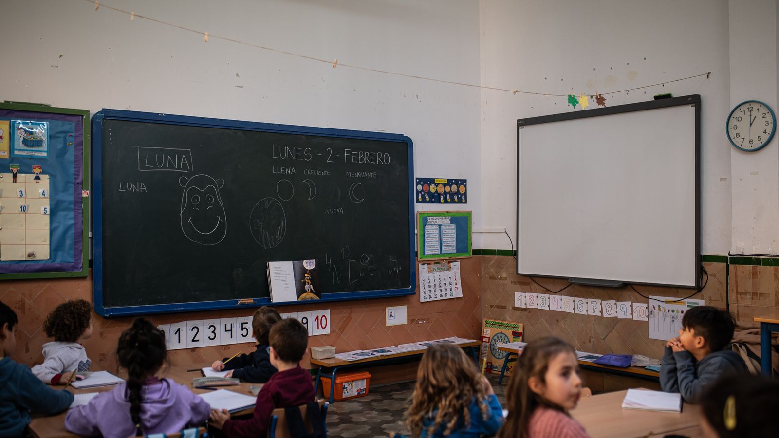 El aula de Infantil del CEIP España.