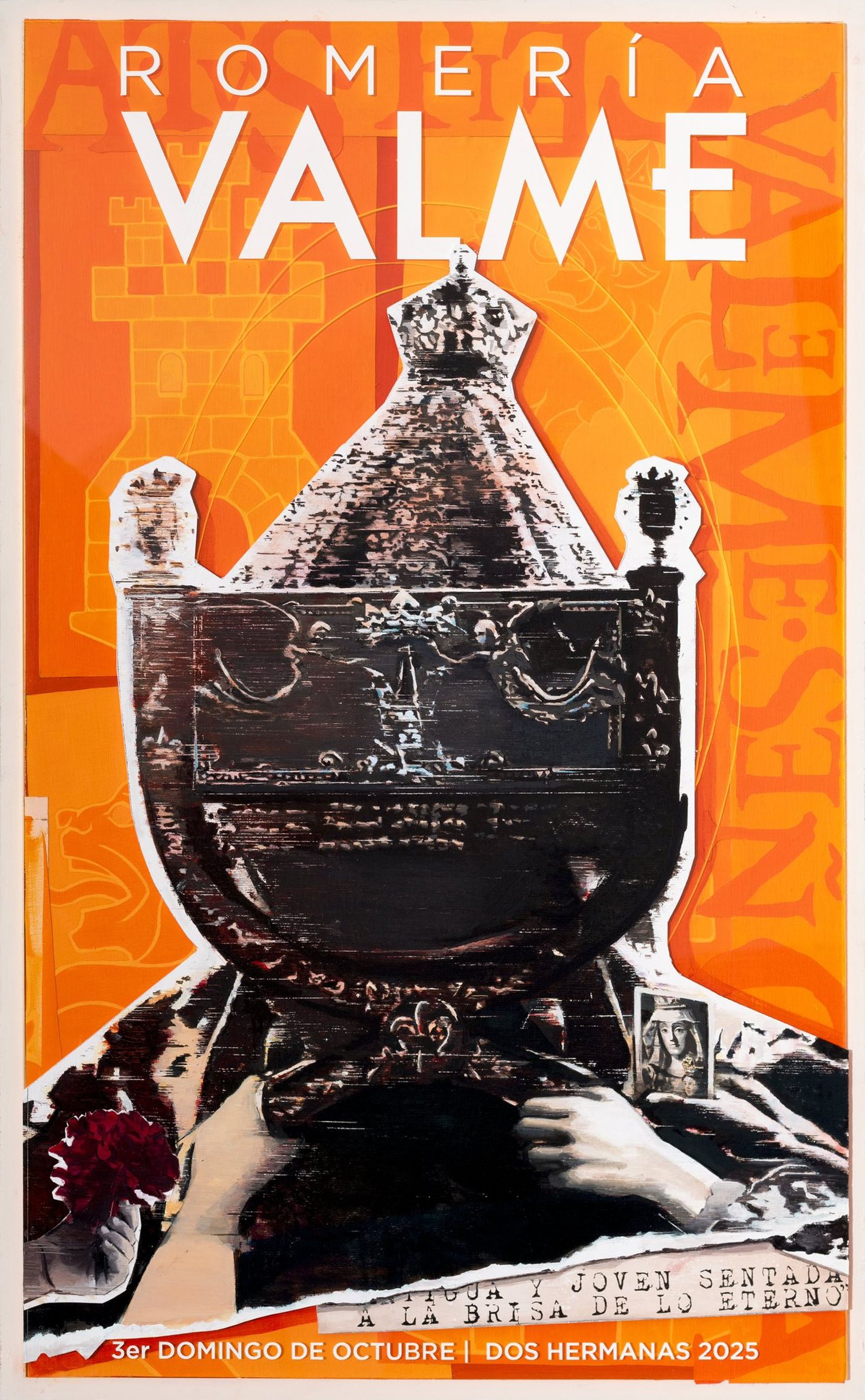 La Virgen de Valme preside este cartel con diversidad de materiales