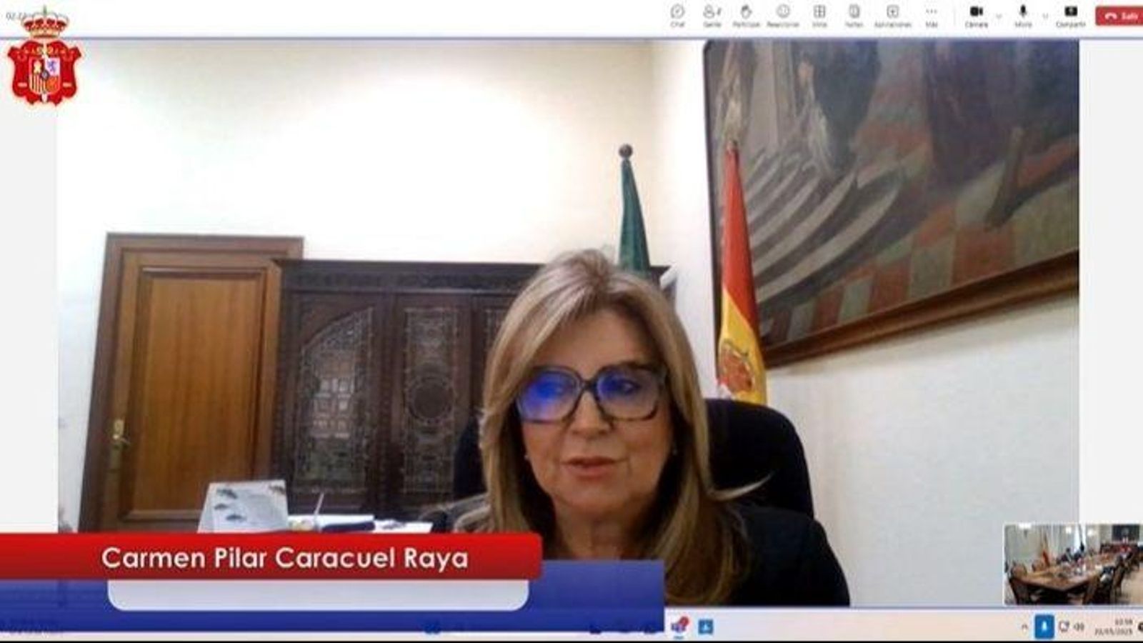 Carmen Pilar Caracuel, durante su comparecencia ante la Comisión de Calificación.