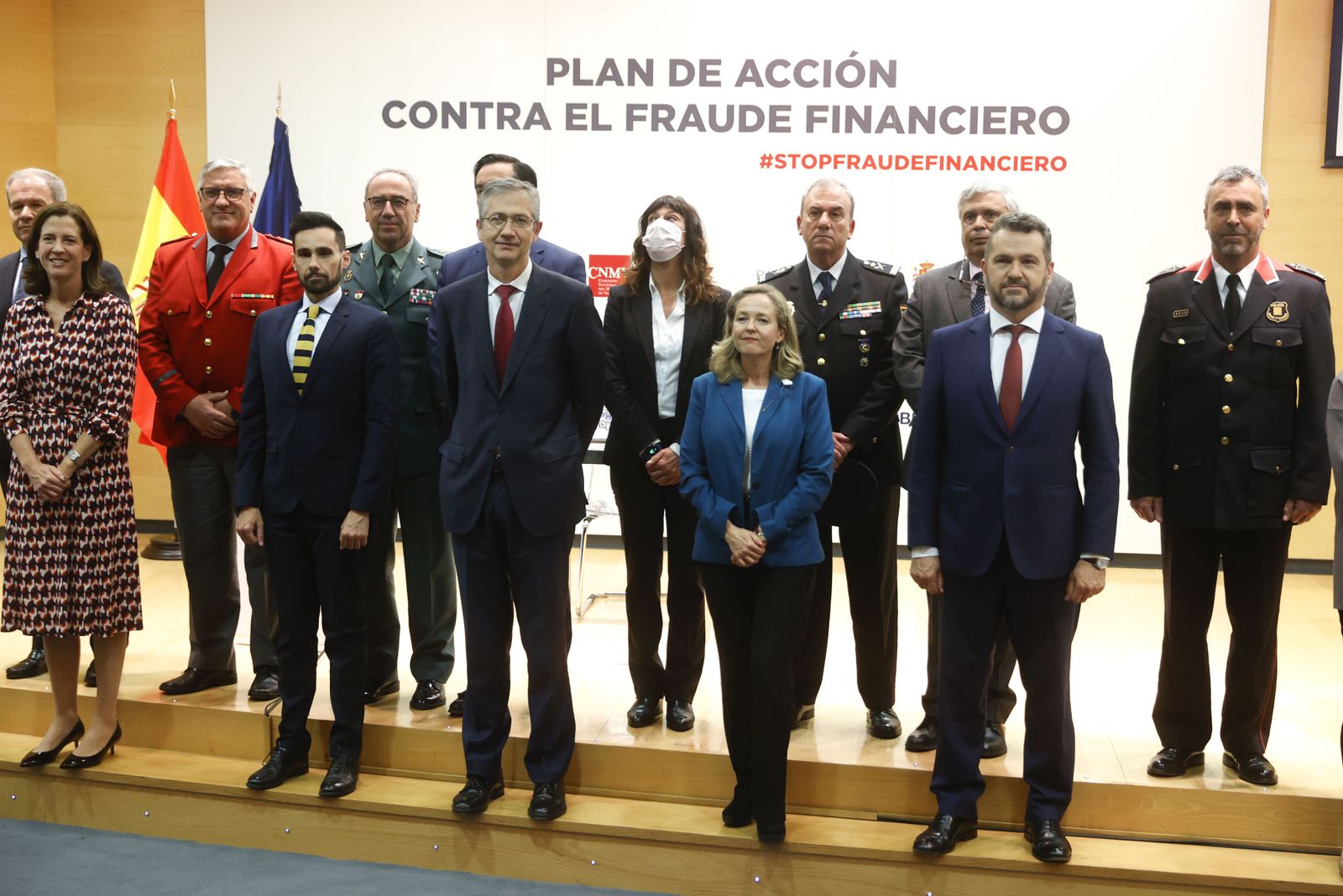 Algunas de los representantes de las instituciones públicas y privada que se unen contra el fraude financiero