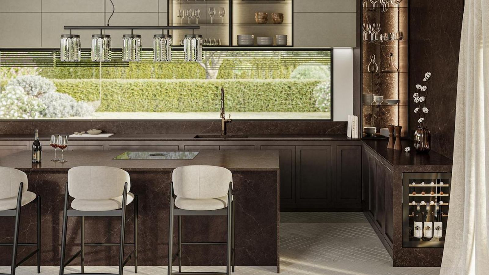 Silestone XM European Kitchen  Le Chic Boheme Chateau Brown