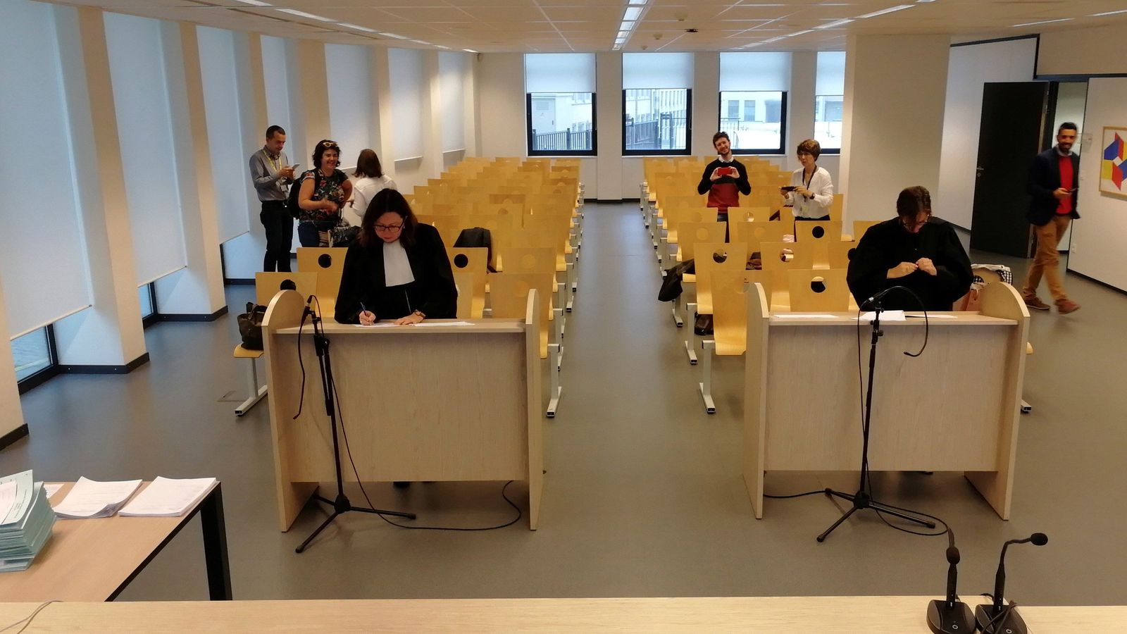 Sala donde se celebrará la vista por la demanda que Puigdemont y otros ex 'consellers' interpusieron contra el juez Llarena.