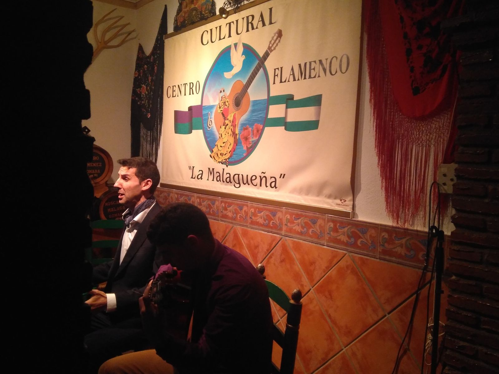 Perico Pañero, durante su actuación en el Centro Flamenco La Malagueña.
