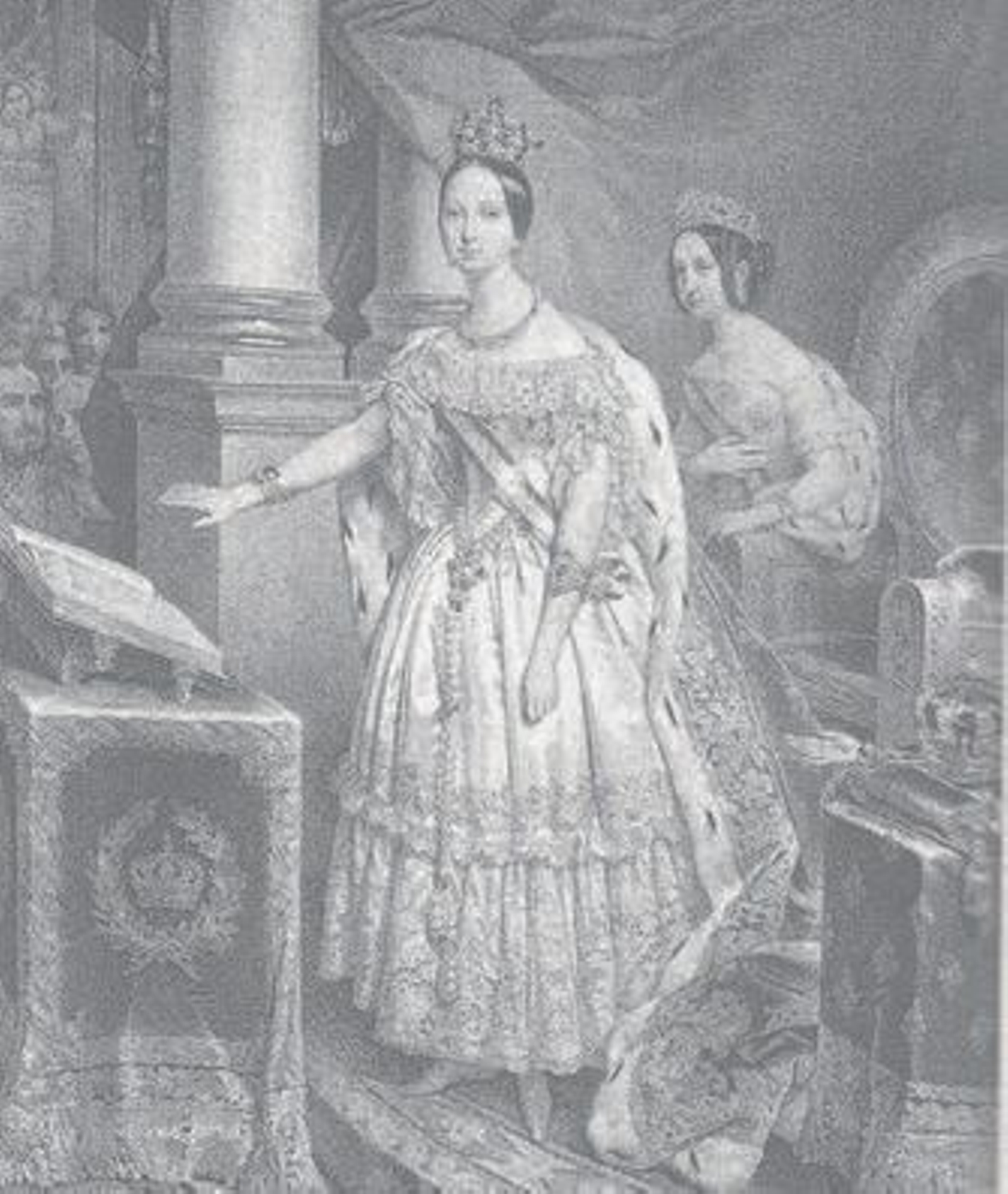 Imagen incluida en el libro: Isabel II es declarada mayor de edad con 13 años y jura la Constitución de 1837.