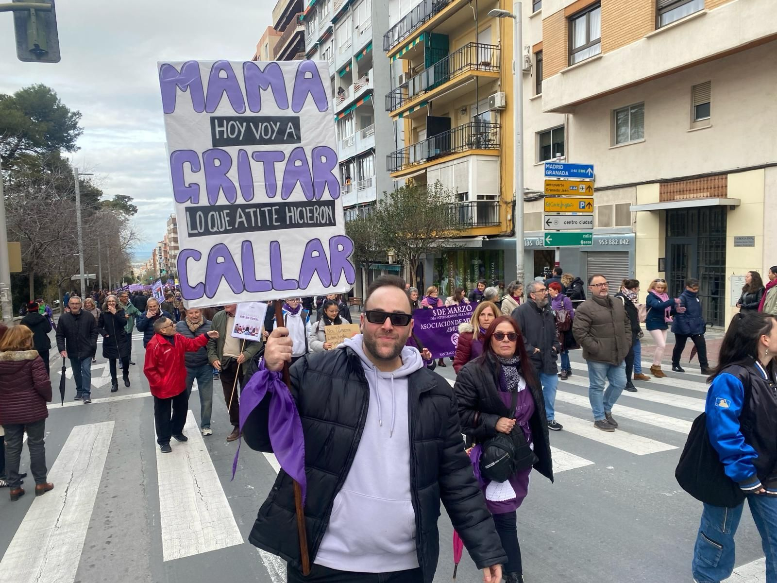 Manifestación del Día Internacional de la Mujer en Jaén.