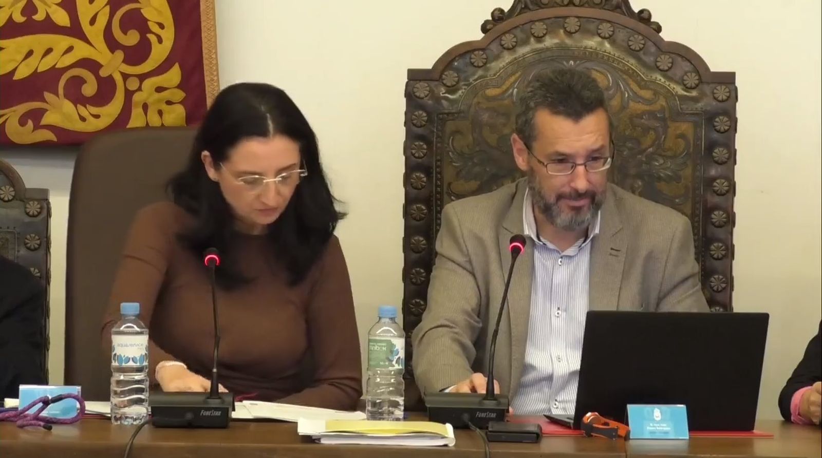 Un momento del Pleno del Ayuntamiento de La Línea, este jueves.