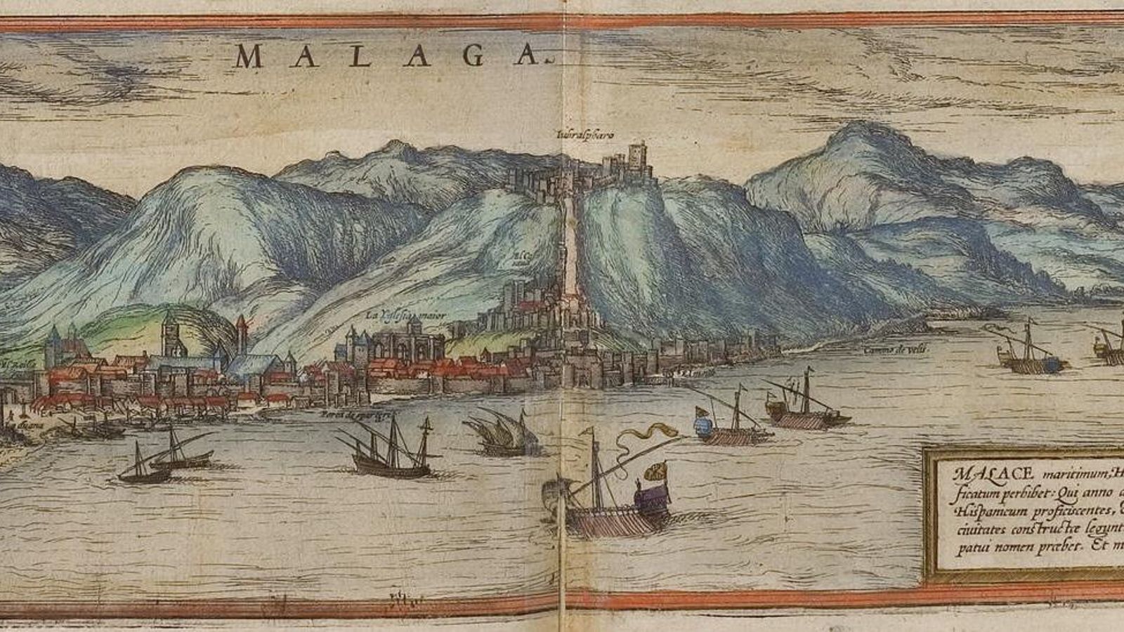 Málaga en 1572 según el 'Civitates orbis terrarum', atlas más completo de la época. Málaga en 1572 según el 'Civitates orbis terrarum', atlas más completo de la época.