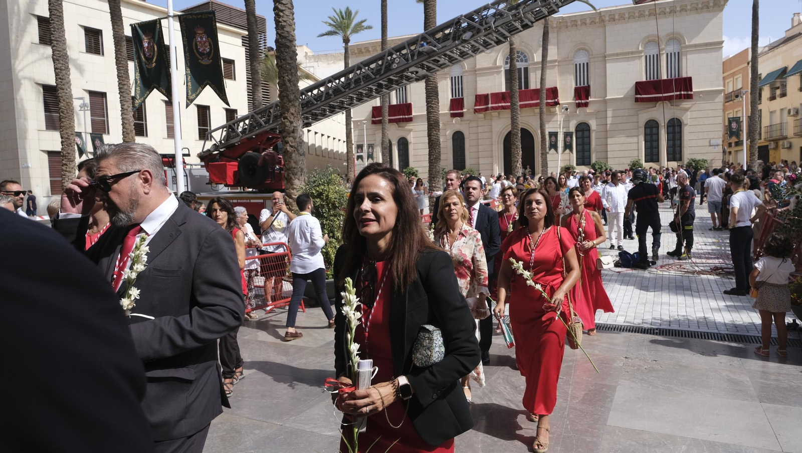 Ofrenda floral a la Virgen del Mar en la Feria de Almería 2024, en imágenes