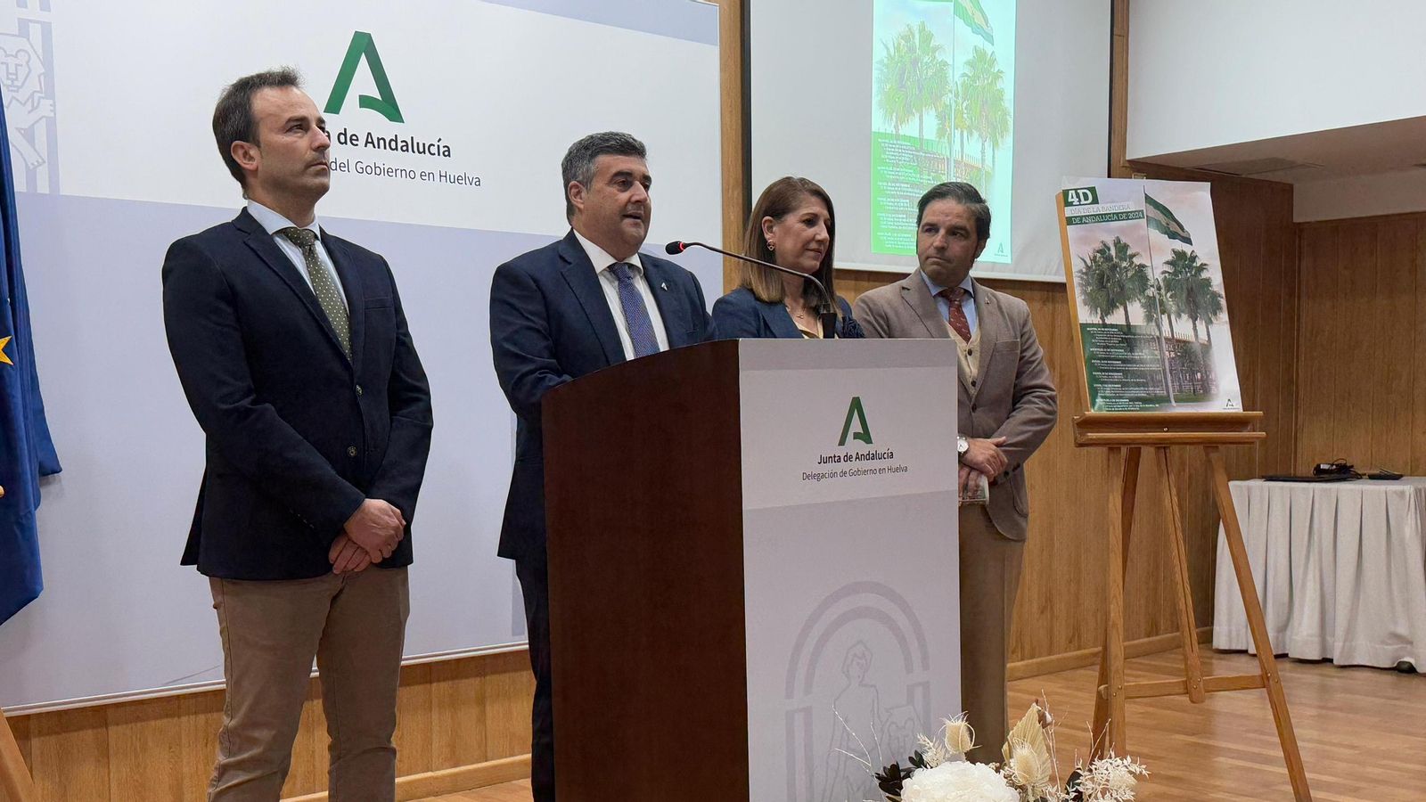 Carlos Soriano, Jose Manuel Correa, Teresa Herrera y Pedro Yórquez en la presentación de la programación